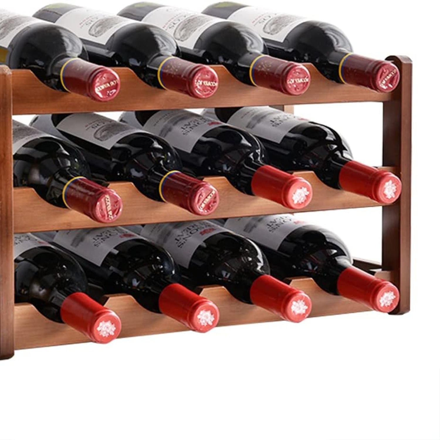 Bamboo 12 Bottle 3 Tier Countertop Wine Rack, a wine rack from Wine Rack Company