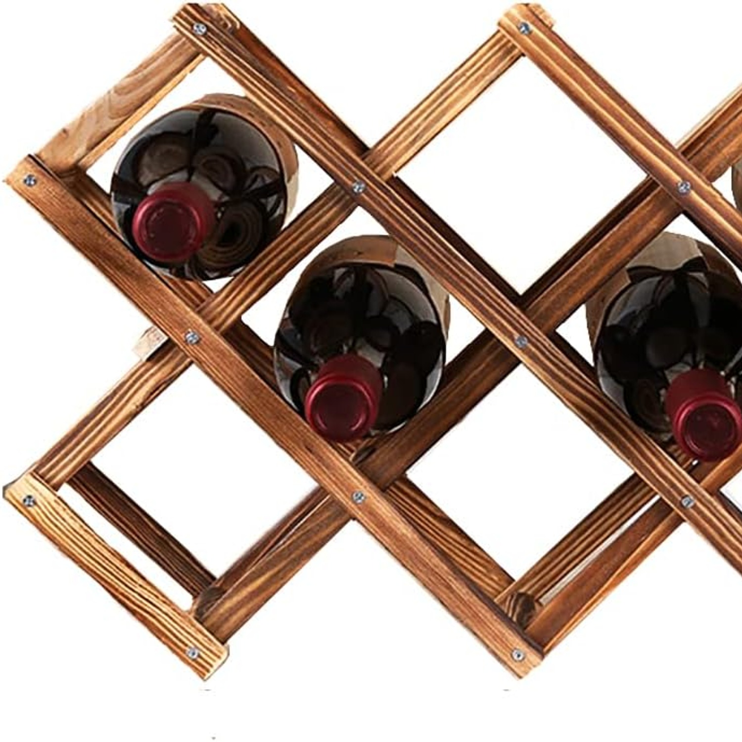 Foldable Wooden Wine Rack (10 Bottle)