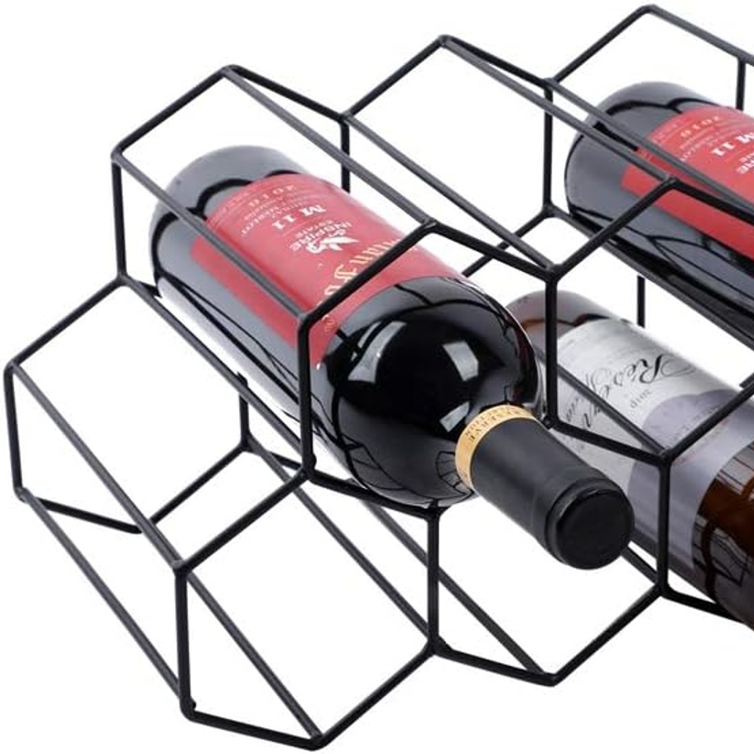 Urban Deco 5 Bottle Gold Countertop Wine Rack: image 7