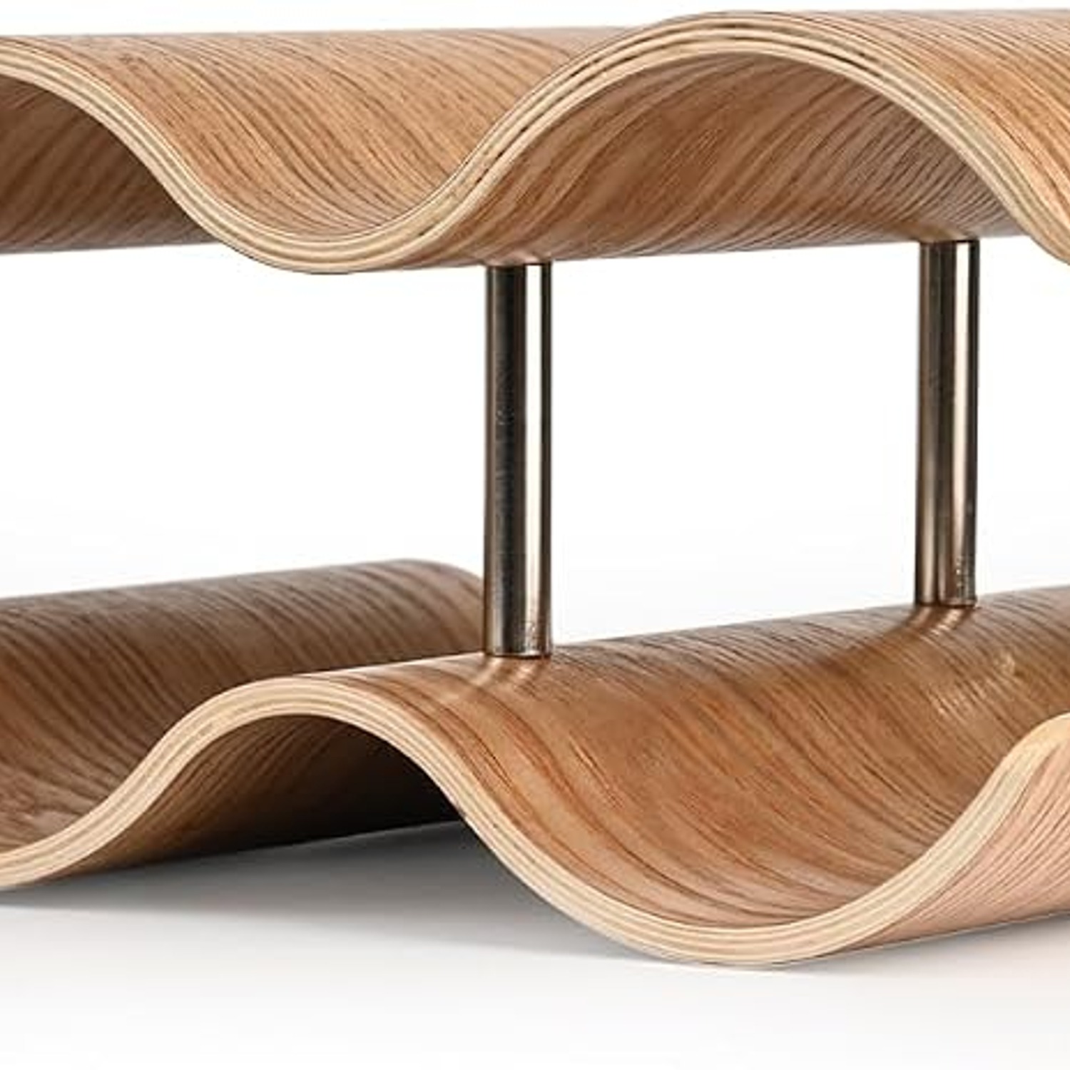 Wavy Wooden 12 Bottle Countertop Wine Rack: image 8