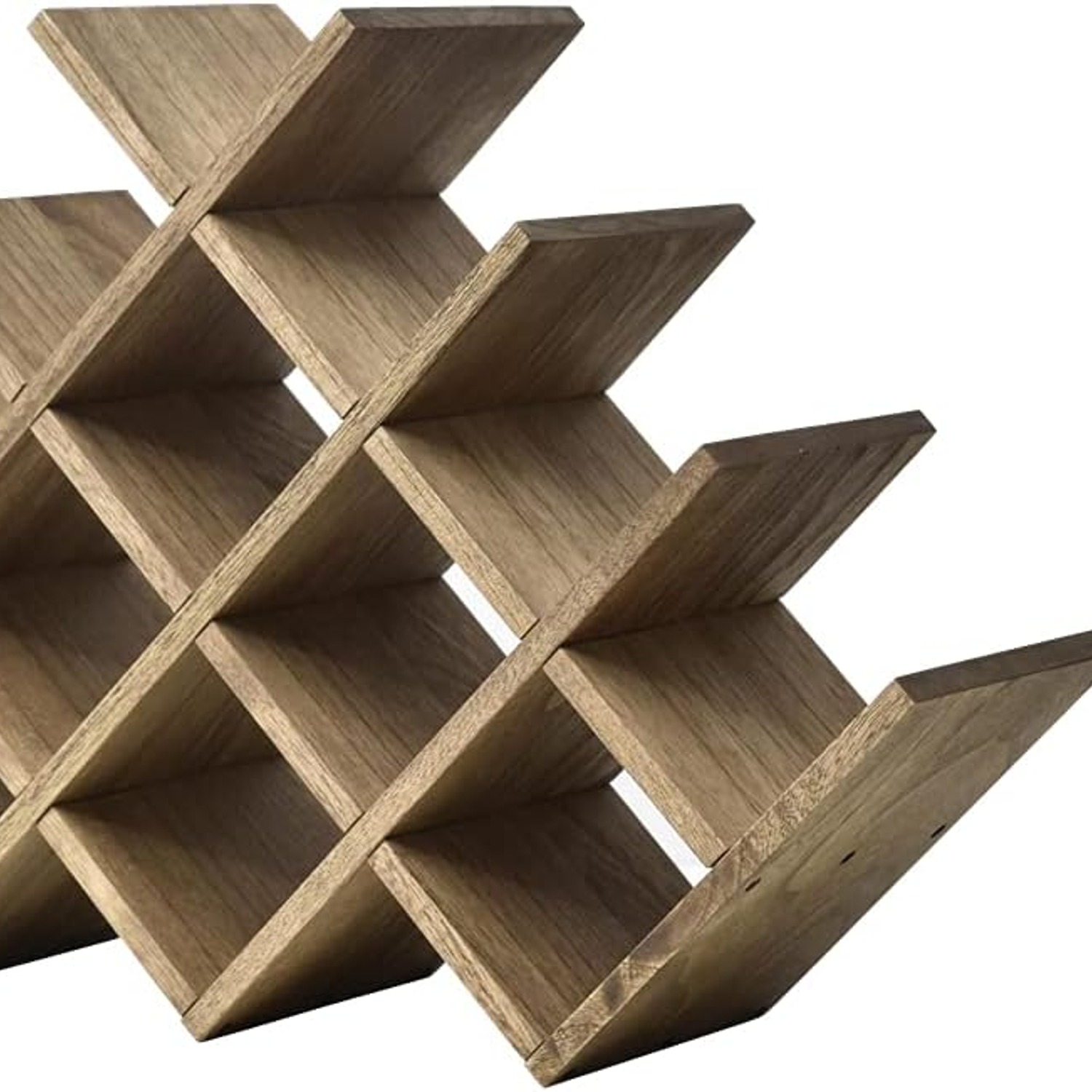 KIRIGEN 3-Tier Wooden Wine Rack, 8 Bottle Countertop Holder