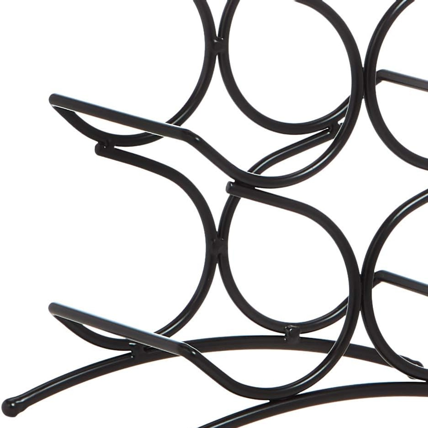 Black 12-Bottle Freestanding Wine Rack