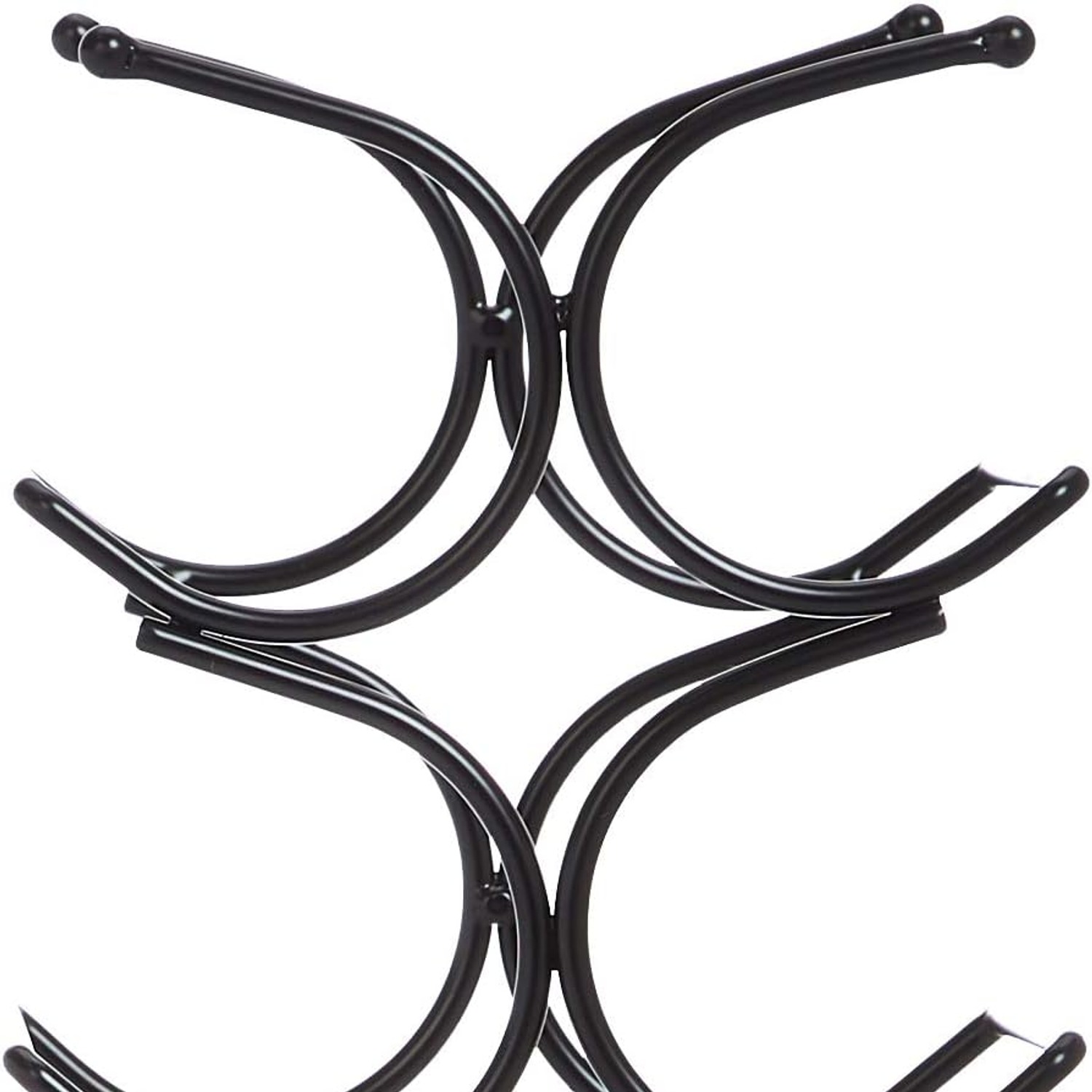 Black 12-Bottle Freestanding Wine Rack