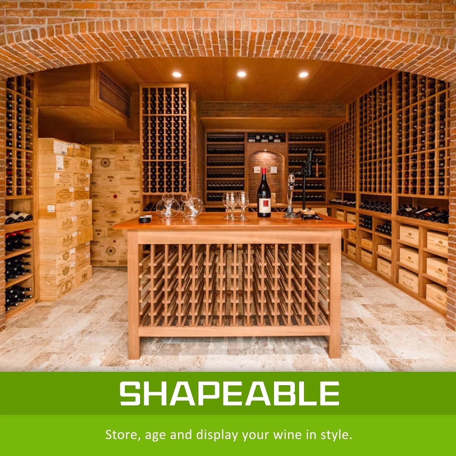 Home Ready 20 Bottle Timber Wine Rack: image 3