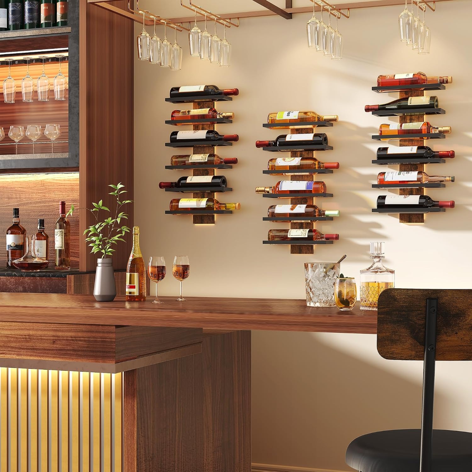 6 Tier Wall Mounted Wine Rack