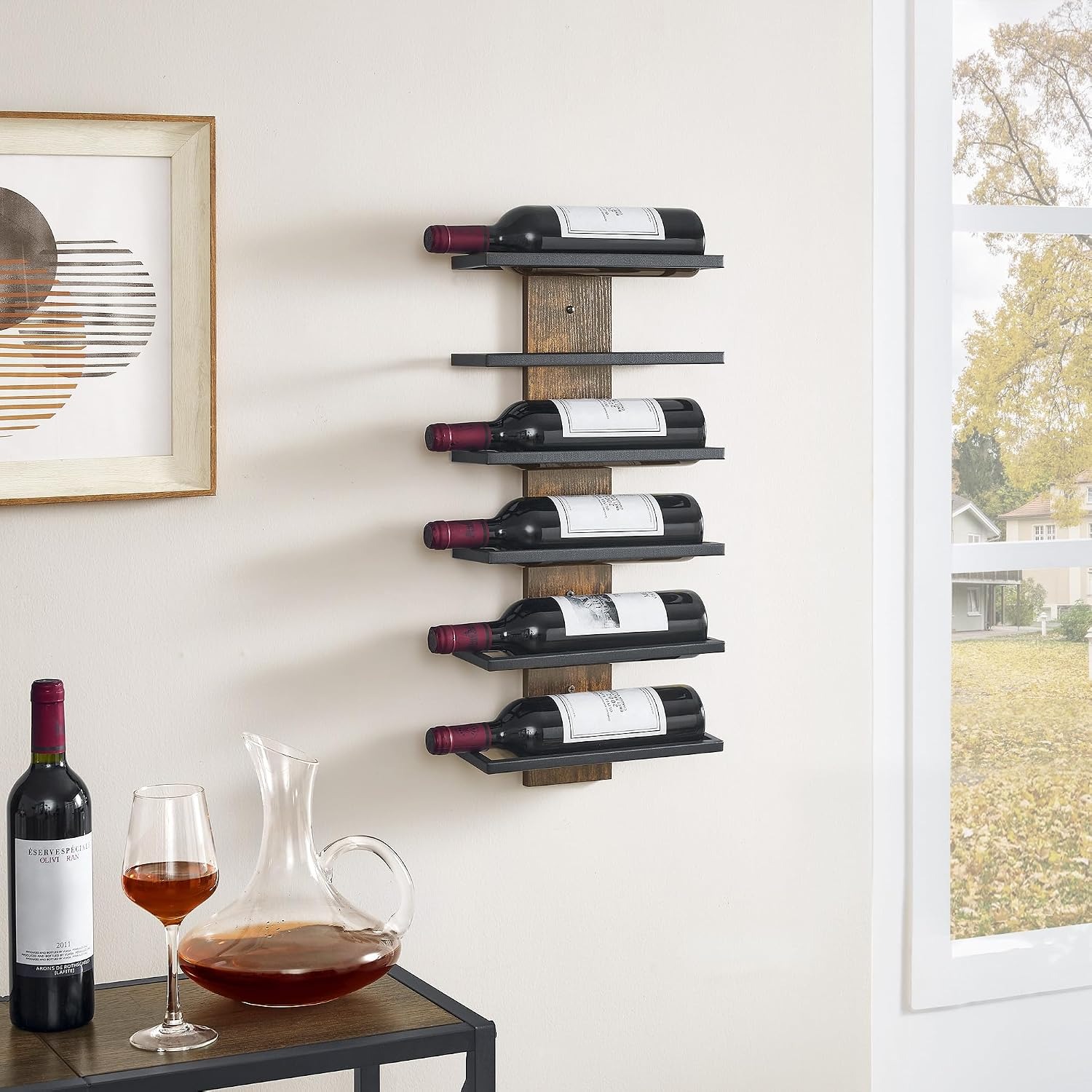 6 Tier Wall Mounted Wine Rack