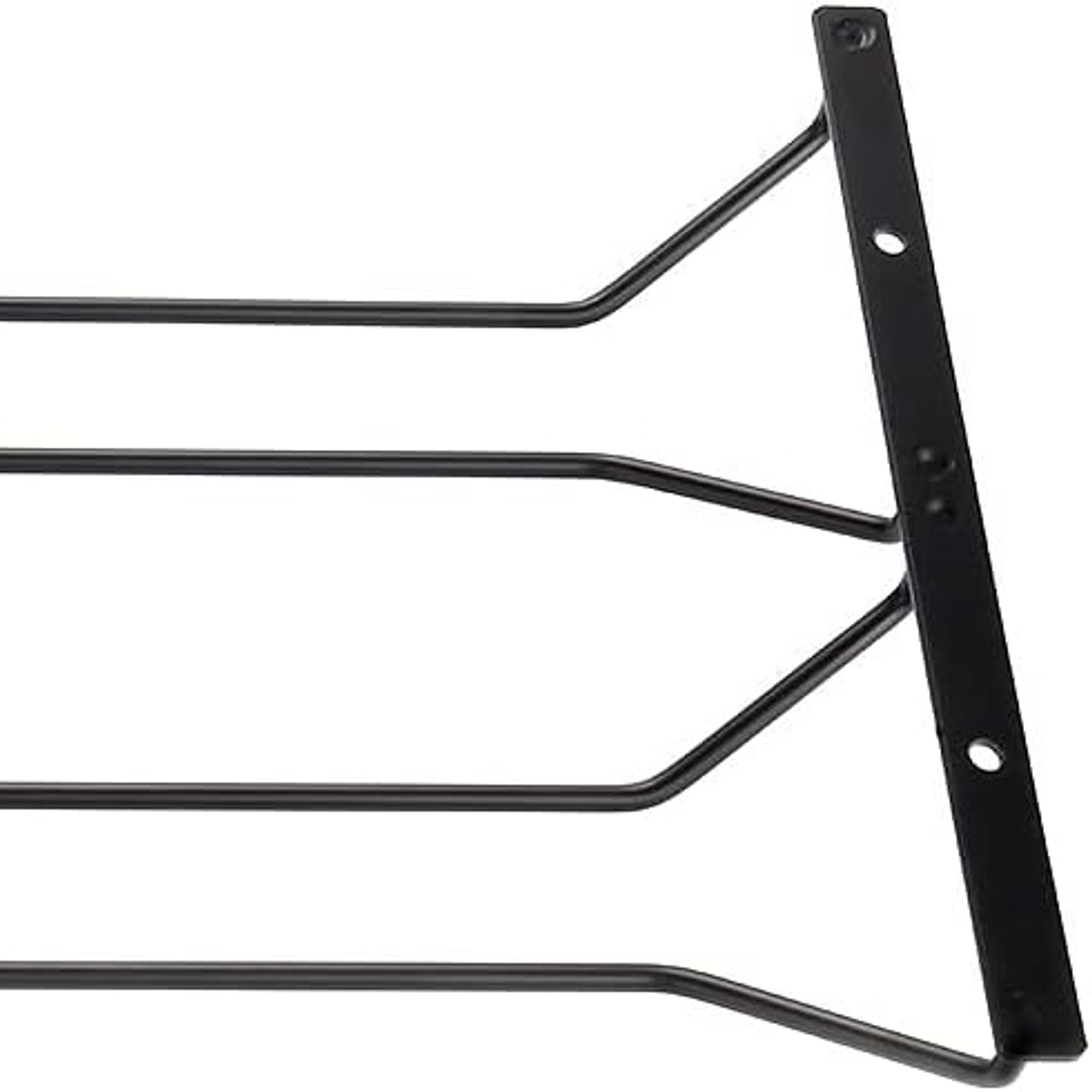 Black Wine Glass Rack 35cm Under-Cabinet Stemware Holder