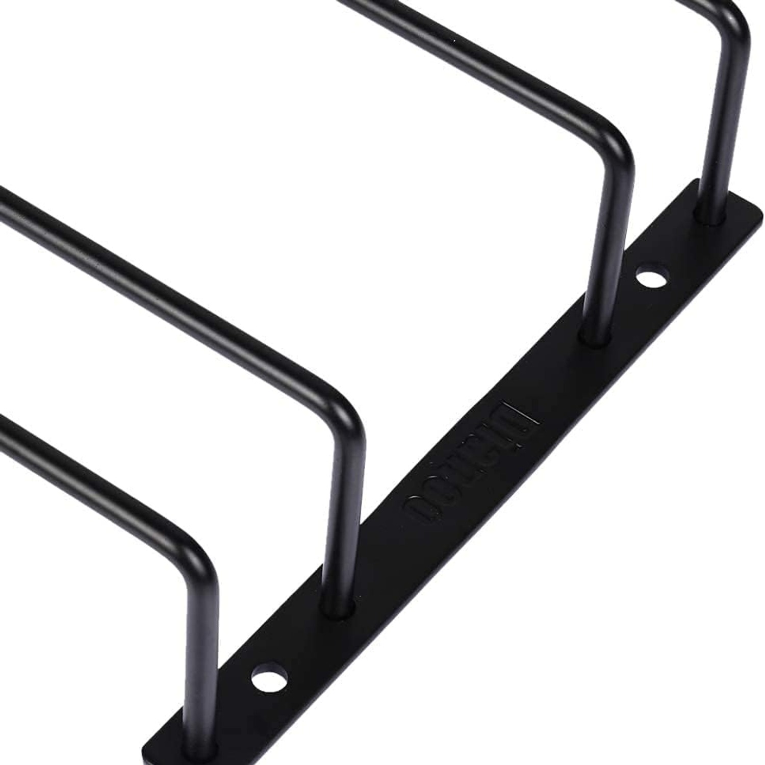 Black Wine Glass Rack 35cm Under-Cabinet Stemware Holder